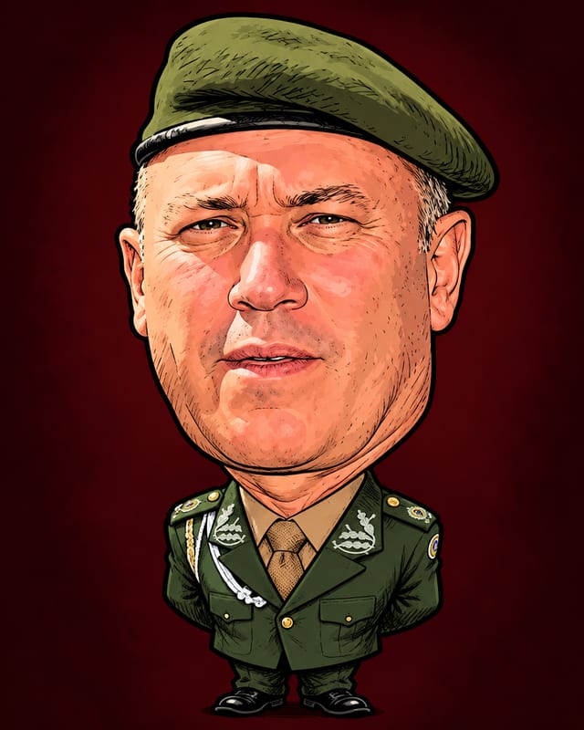 Caricatura de Mauro Lourena Cid gerada por IA (não é fotografia)