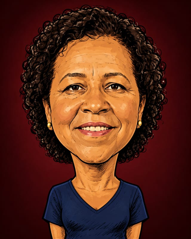 Caricatura de Walderice Santos da Conceição gerada por IA (não é fotografia)