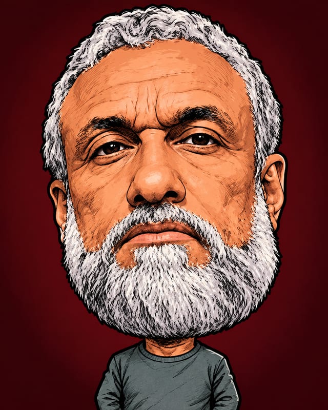 Caricatura de Wladimir Matos Soares gerada por IA (não é fotografia)